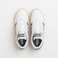 Adidas Busenitz Indoor Super Shoes in FTWR White and Collegiate Navy / Better Scarlet thumbnail
