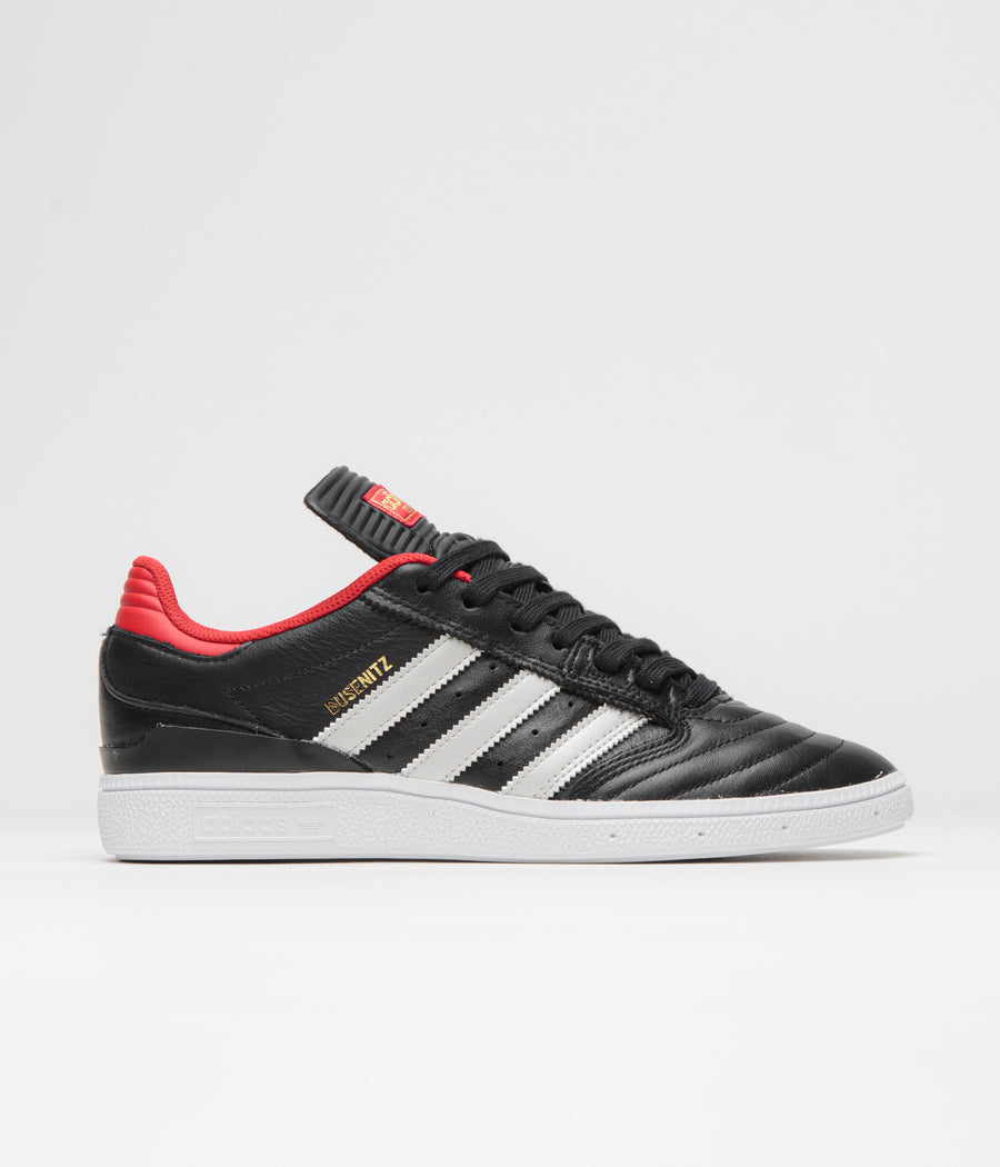 Adidas Busenitz Shoes in Core Black and Zero Metallic / Better Scarlet
