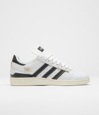 Adidas Busenitz Shoes in Crystal White and Core Black / Off White