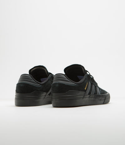 Adidas Busenitz Vulc II Shoes in Core Black and Carbon / Core Black