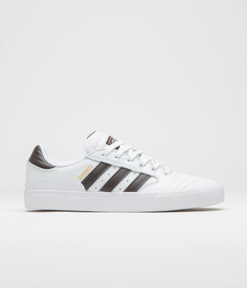 Adidas Busenitz Vulc II Shoes - FTWR White / Aurora Coffee / Gold Metallic