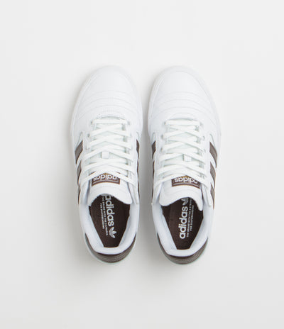 Adidas Busenitz Vulc II Shoes - FTWR White / Aurora Coffee / Gold Metallic