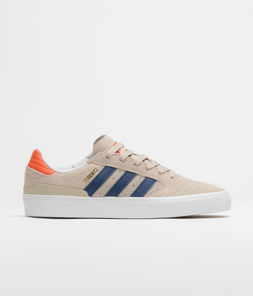 Adidas Busenitz Vulc II Shoes - Wonder Beige / Dark Blue / Collegiate Orange