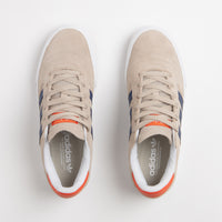 Adidas Busenitz Vulc II Shoes - Wonder Beige / Dark Blue / Collegiate Orange thumbnail