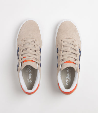 Adidas Busenitz Vulc II Shoes - Wonder Beige / Dark Blue / Collegiate Orange