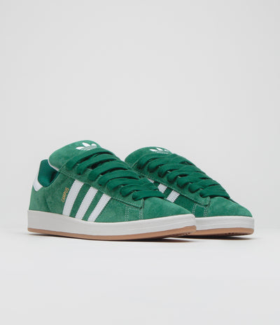 Adidas Campus ADV Shoes in Collegiate Green and FTWR White / Gold Metallic