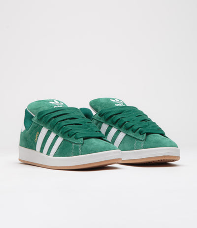 Adidas Campus ADV Shoes in Collegiate Green and FTWR White / Gold Metallic
