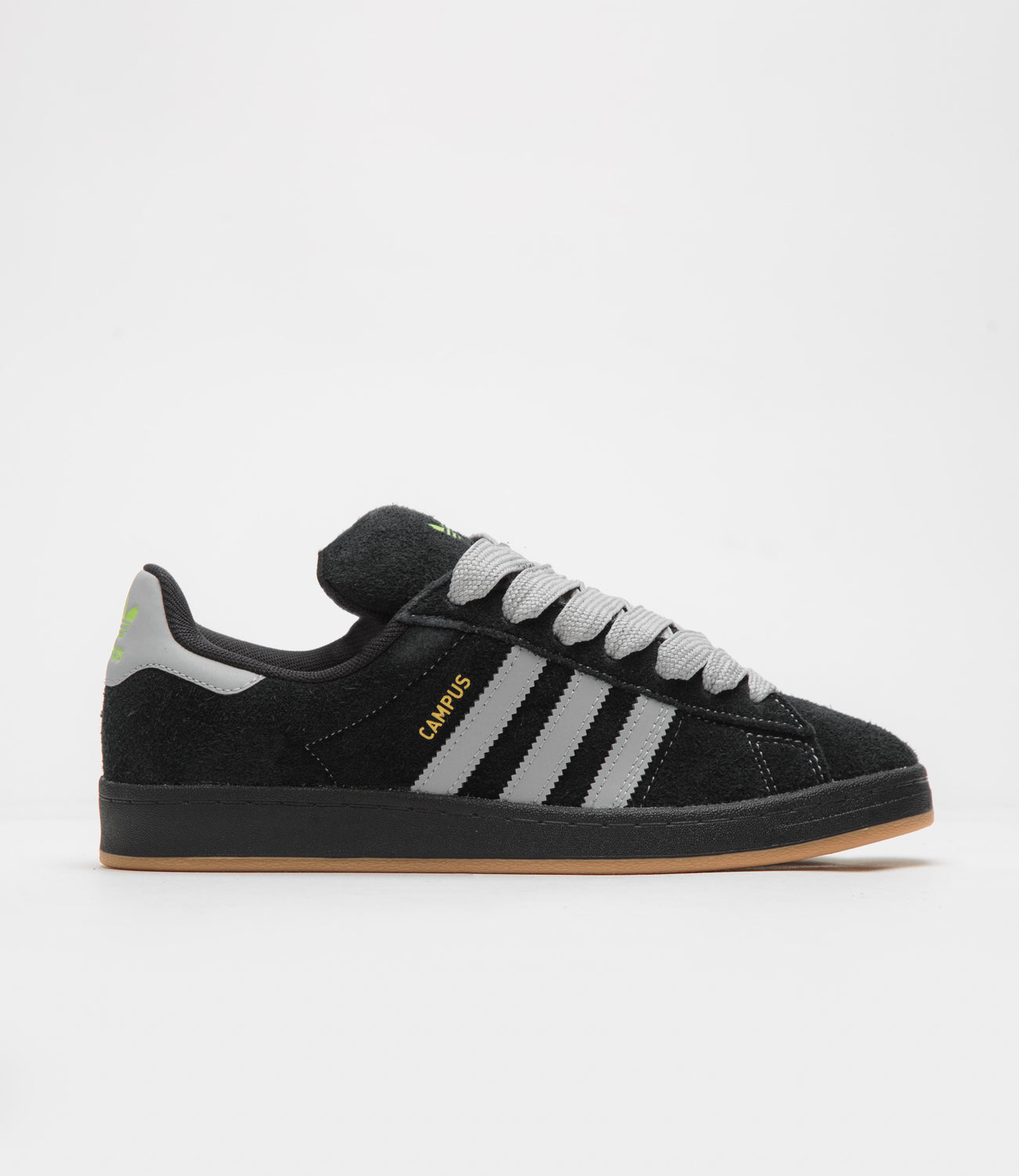 Adidas Campus Shoes - Core Black / Grey Two / Gold Metallic | Flatspot Adidas Campus Shoes - Core Black / Grey Two / Gold Metallic | Flatspot