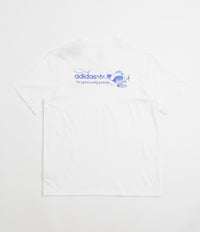Adidas Dog Plane T-Shirt in White and Lucid Blue