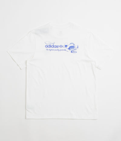 Adidas Dog Plane T-Shirt in White and Lucid Blue