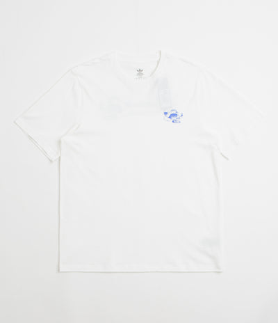 Adidas Dog Plane T-Shirt in White and Lucid Blue