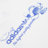 Adidas Dog Plane T-Shirt in White and Lucid Blue thumbnail