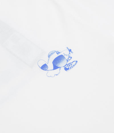 Adidas Dog Plane T-Shirt in White and Lucid Blue