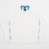 Adidas Formula Long Sleeve T-Shirt in White and Core White / Lucid Ray Blue thumbnail