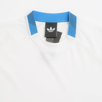 Adidas Formula Long Sleeve T-Shirt in White and Core White / Lucid Ray Blue thumbnail