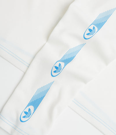 Adidas Formula Long Sleeve T-Shirt in White and Core White / Lucid Ray Blue