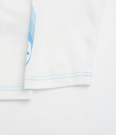 Adidas Formula Long Sleeve T-Shirt in White and Core White / Lucid Ray Blue