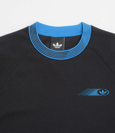 Adidas Formula T-Shirt in Black and Black / Lucid Ray Blue