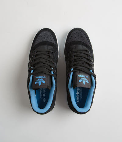 Adidas Forum 84 Low ADV Shoes in Core Black and Blue Burst / Carbon
