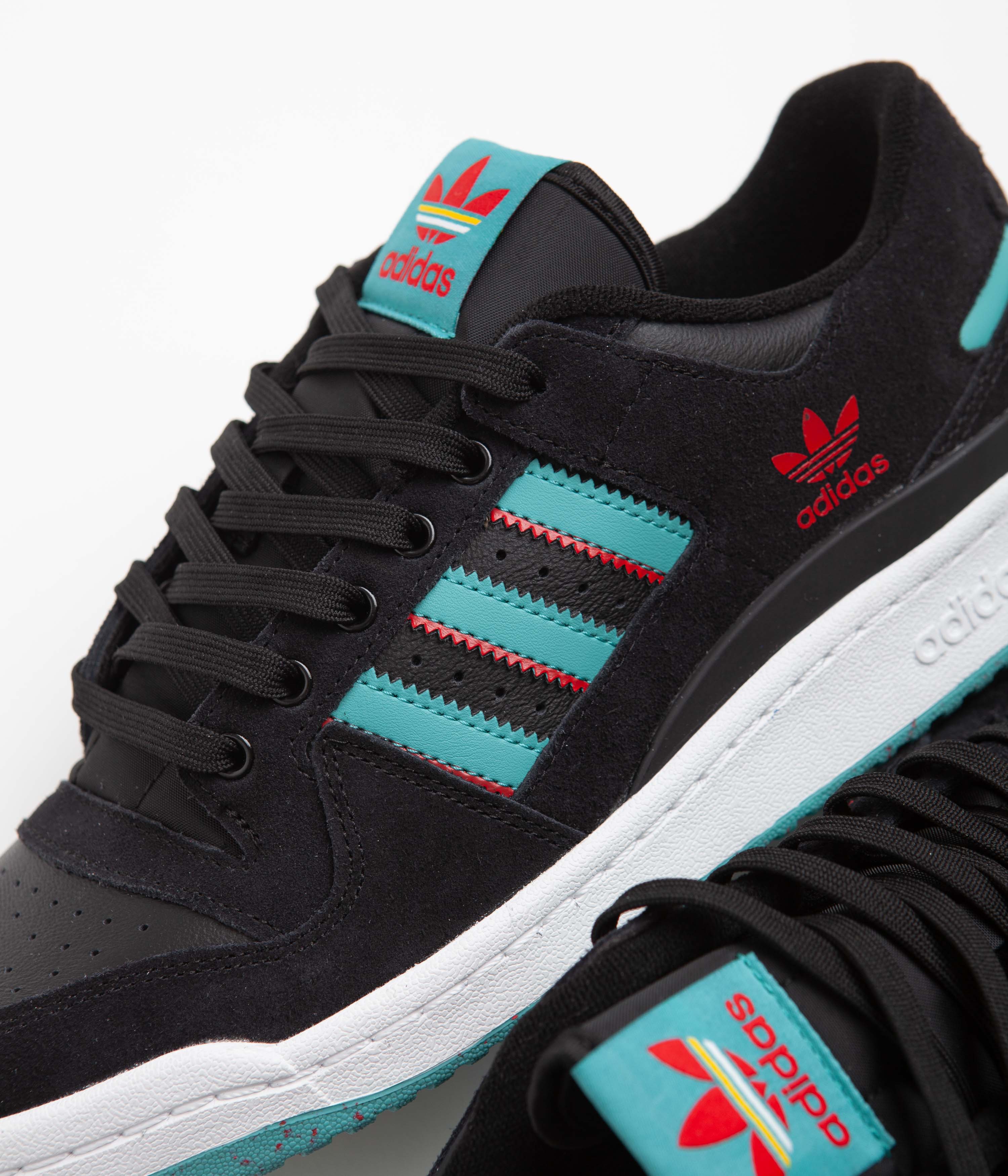 Adidas Forum 84 Low ADV Shoes - Core Black / Bold Gold / Better Scarle | Flatspot