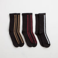 Adidas Frontside Socks (3 Pack) in Black and White / Black / Shadow Red thumbnail