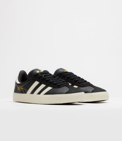 Adidas Gazelle ADV Shoes - Core Black / Cream White / Gold Metallic