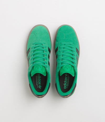 Adidas Gazelle ADV Shoes in Court Green and Core Black / Gum5