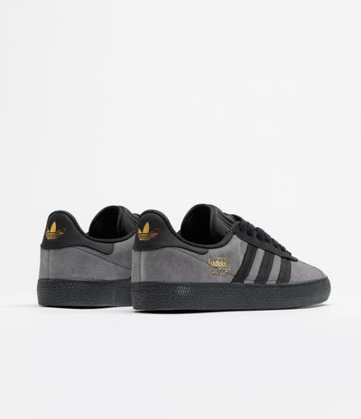 Adidas Gazelle ADV Shoes - Grey Six / Core Black / Gold Metallic