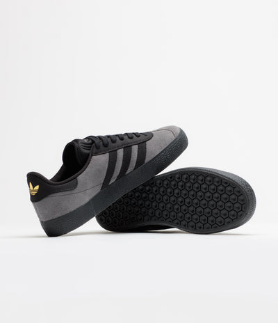 Adidas Gazelle ADV Shoes - Grey Six / Core Black / Gold Metallic