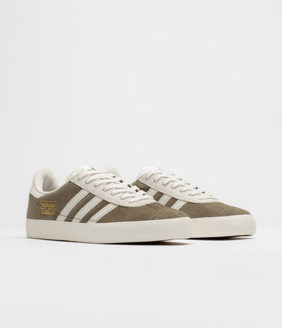 Adidas Gazelle ADV Shoes - Olive Strata / Chalk White / Gold Metallic