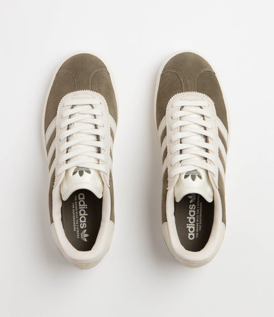 Adidas Gazelle ADV Shoes - Olive Strata / Chalk White / Gold Metallic