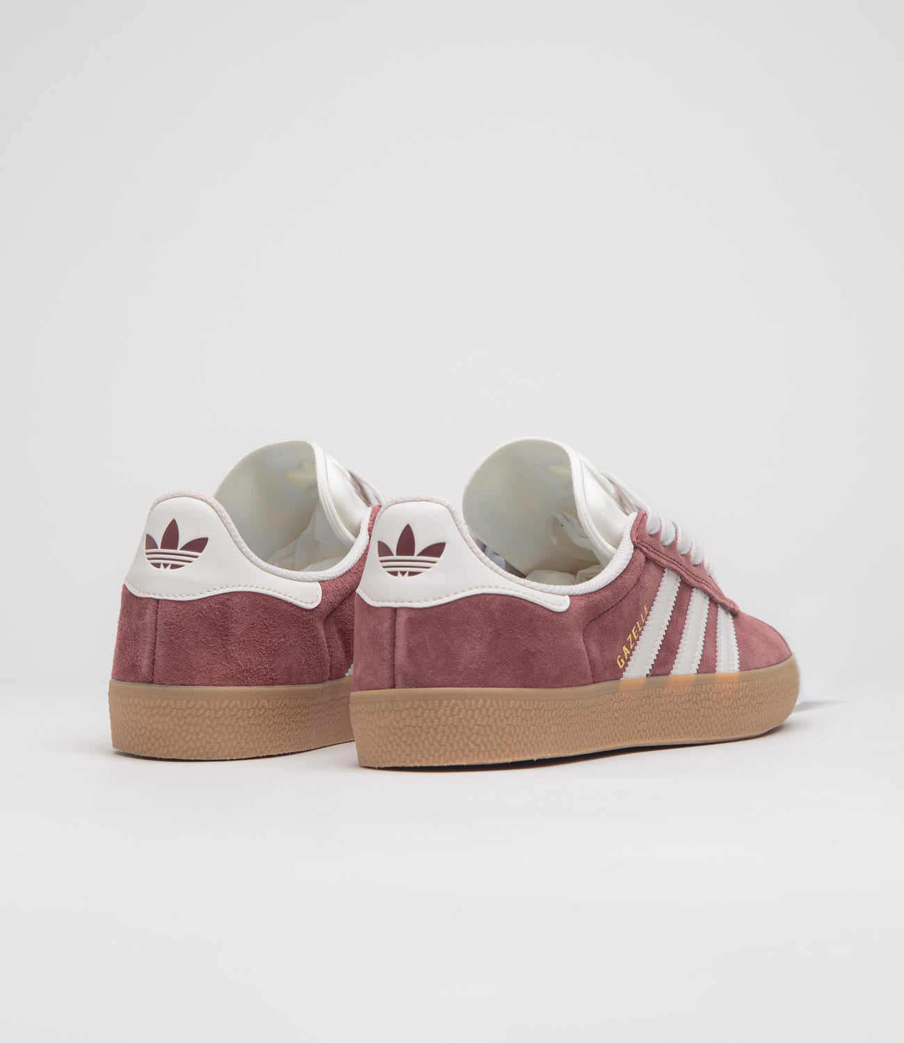 Adidas Gazelle ADV Shoes - Shadow Red / Crystal White / Gold Metallic | Flatspot Adidas Gazelle ADV Shoes - Shadow Red / Crystal White / Gold Metallic | Flatspot