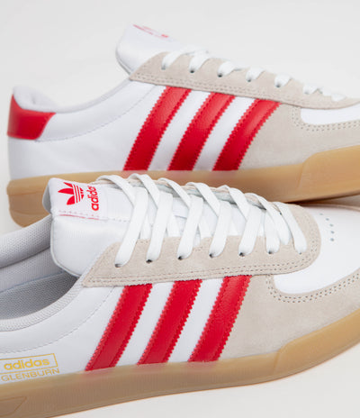 Adidas Glenburn Shoes - FTWR White / Better Scarlet / Gum 3