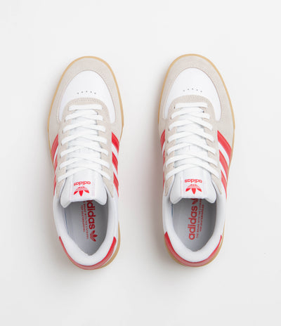 Adidas Glenburn Shoes - FTWR White / Better Scarlet / Gum 3