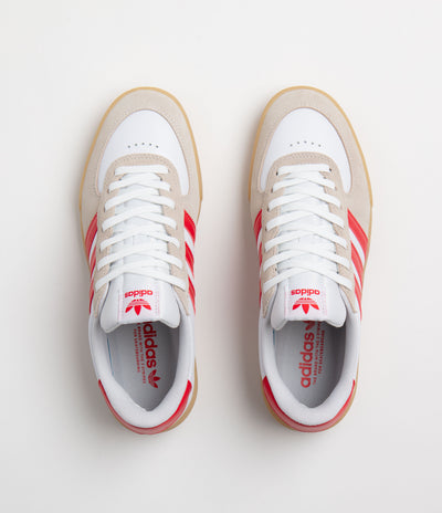 Adidas Glenburn Shoes - FTWR White / Better Scarlet / Gum 3