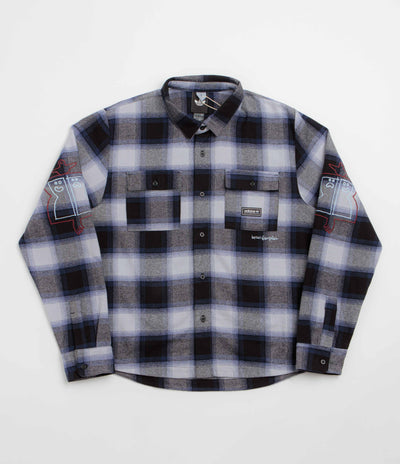 Adidas Gonz Flannel Shirt - Black / Muted Purple / Halo Silver