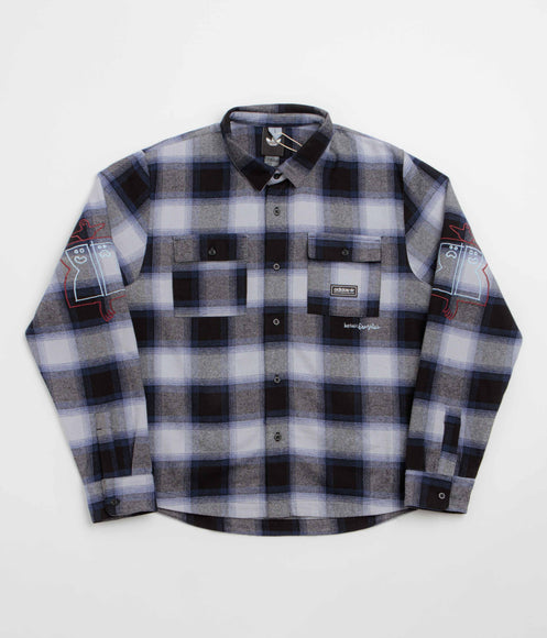 Adidas Gonz Flannel Shirt - Black / Muted Purple / Halo Silver