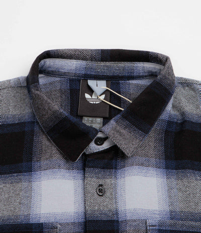 Adidas Gonz Flannel Shirt - Black / Muted Purple / Halo Silver