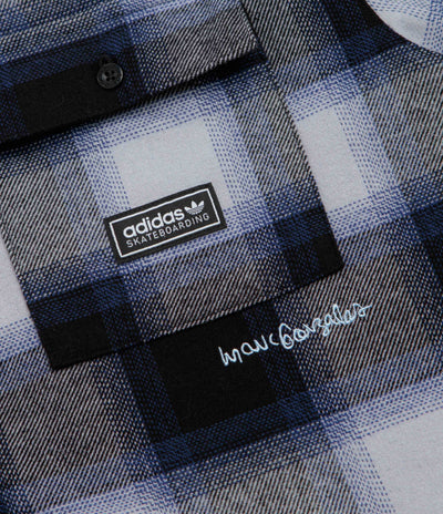 Adidas Gonz Flannel Shirt - Black / Muted Purple / Halo Silver