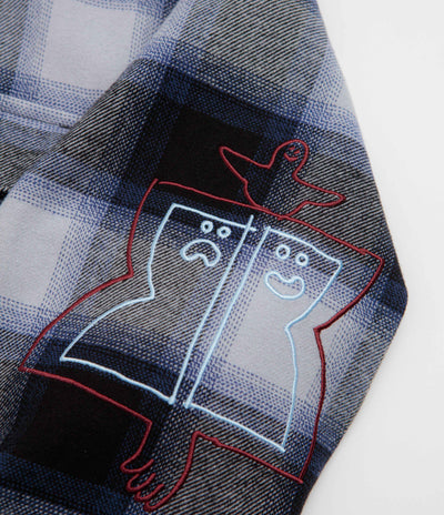 Adidas Gonz Flannel Shirt - Black / Muted Purple / Halo Silver