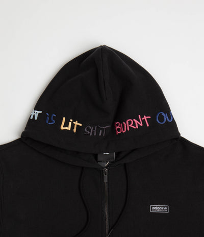 Adidas Gonz Graphic Full Zip Hoodie in Black