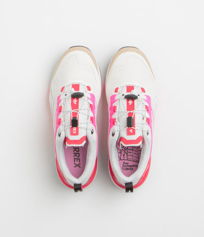 Adidas Gonz x Terrex Skychaser Shmoofoil Gore-Tex Shoes in Bliss Pink and FTWR White / Lucid Pink