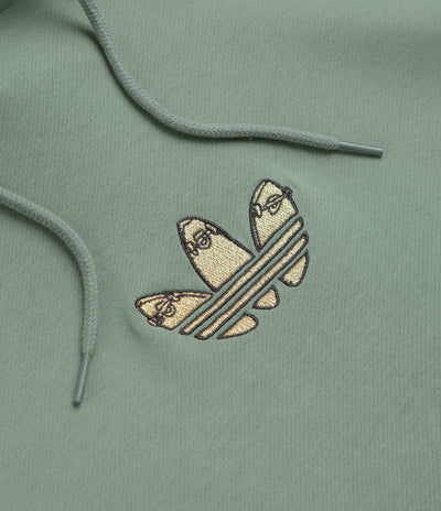 Adidas Henry Jones Deckfoil Hoodie in Silver Green