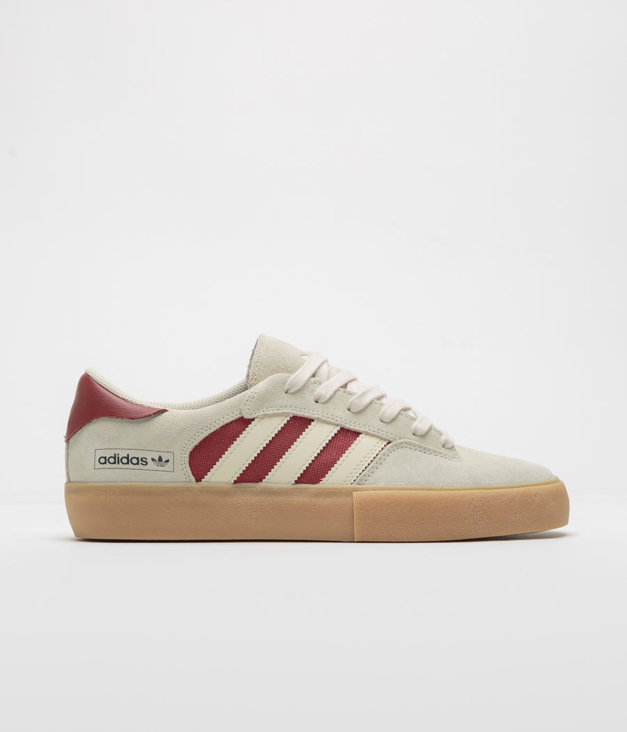 Adidas Matchbreak Super Shoes in Wonder White and Preloved Ruby / Gum 3