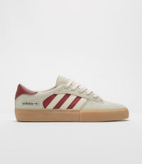 Adidas Matchbreak Super Shoes in Wonder White and Preloved Ruby / Gum 3
