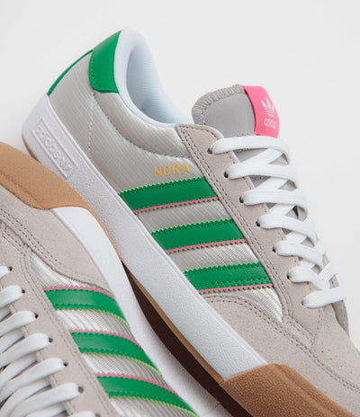 Adidas Nora Shoes in Grey One and Green / Pink Fusion