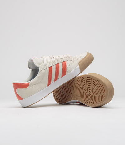 Adidas Nora Shoes in Wonder White and Orange / Gum4