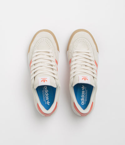 Adidas Nora Shoes in Wonder White and Orange / Gum4