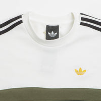 Adidas OG Crewneck Sweatshirt in Core White and Olive Strata / Black thumbnail