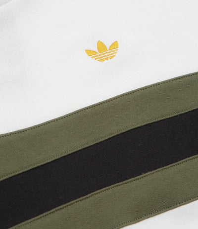Adidas OG Crewneck Sweatshirt in Core White and Olive Strata / Black